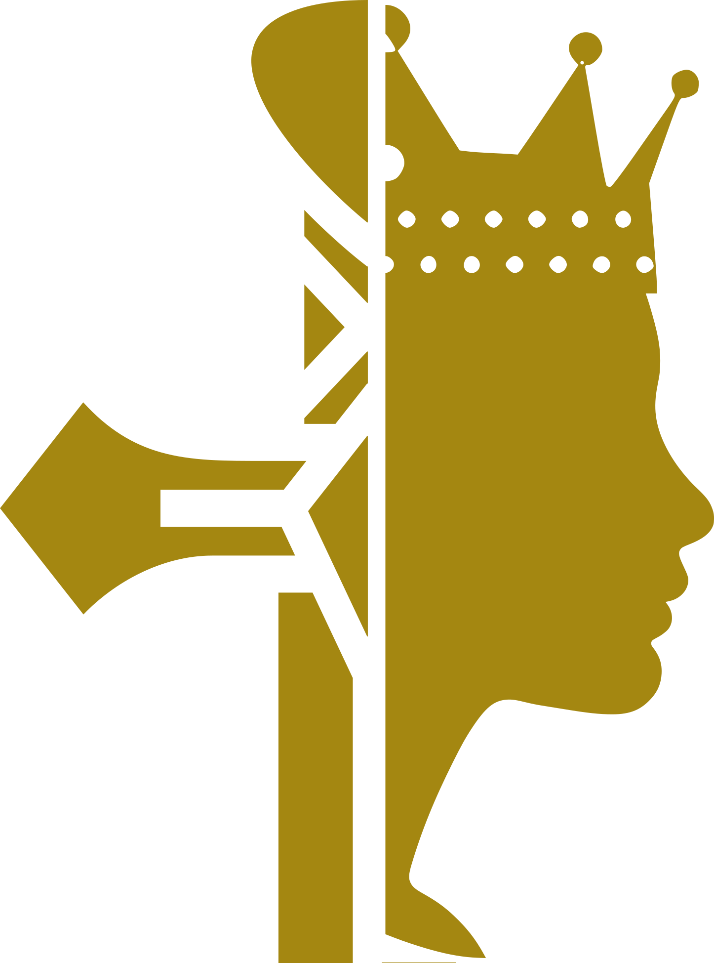 Un profil de reine et d'une épée